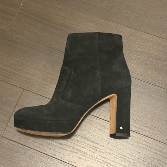 Kate Spade Barrett Platform Suede Boots in Black - Picture 5 of 5